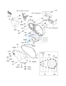 VN 2000 F [VULCAN 2000 CLASSIC LT] (6F-7F) F6F drawing LEFT ENGINE COVER-- S- -