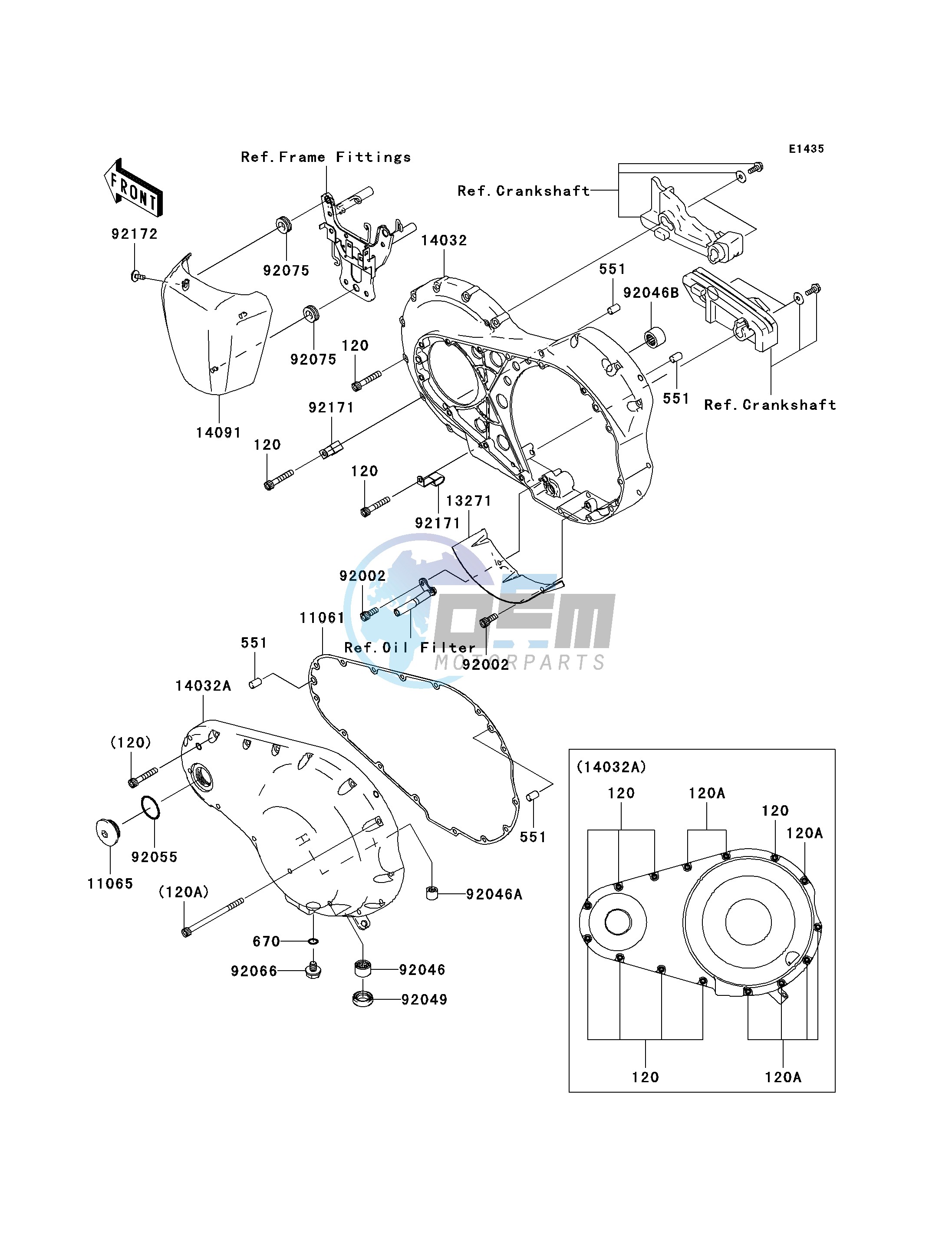 LEFT ENGINE COVER-- S- -