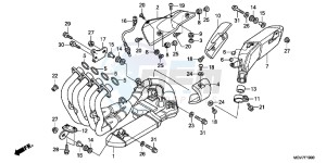 CBR600FAB CBR600F ABS E drawing EXHAUST MUFFLER