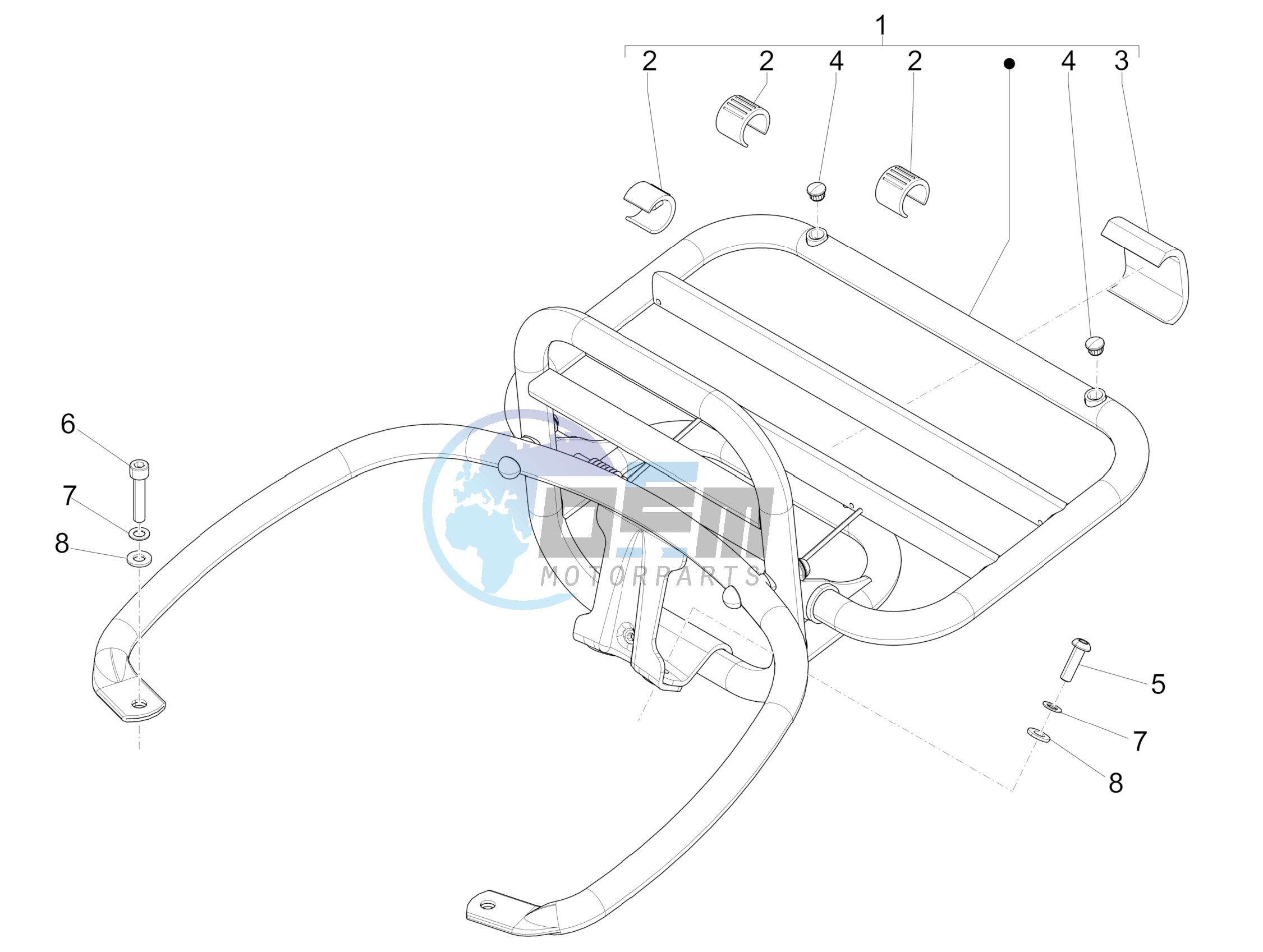 Rear luggage rack