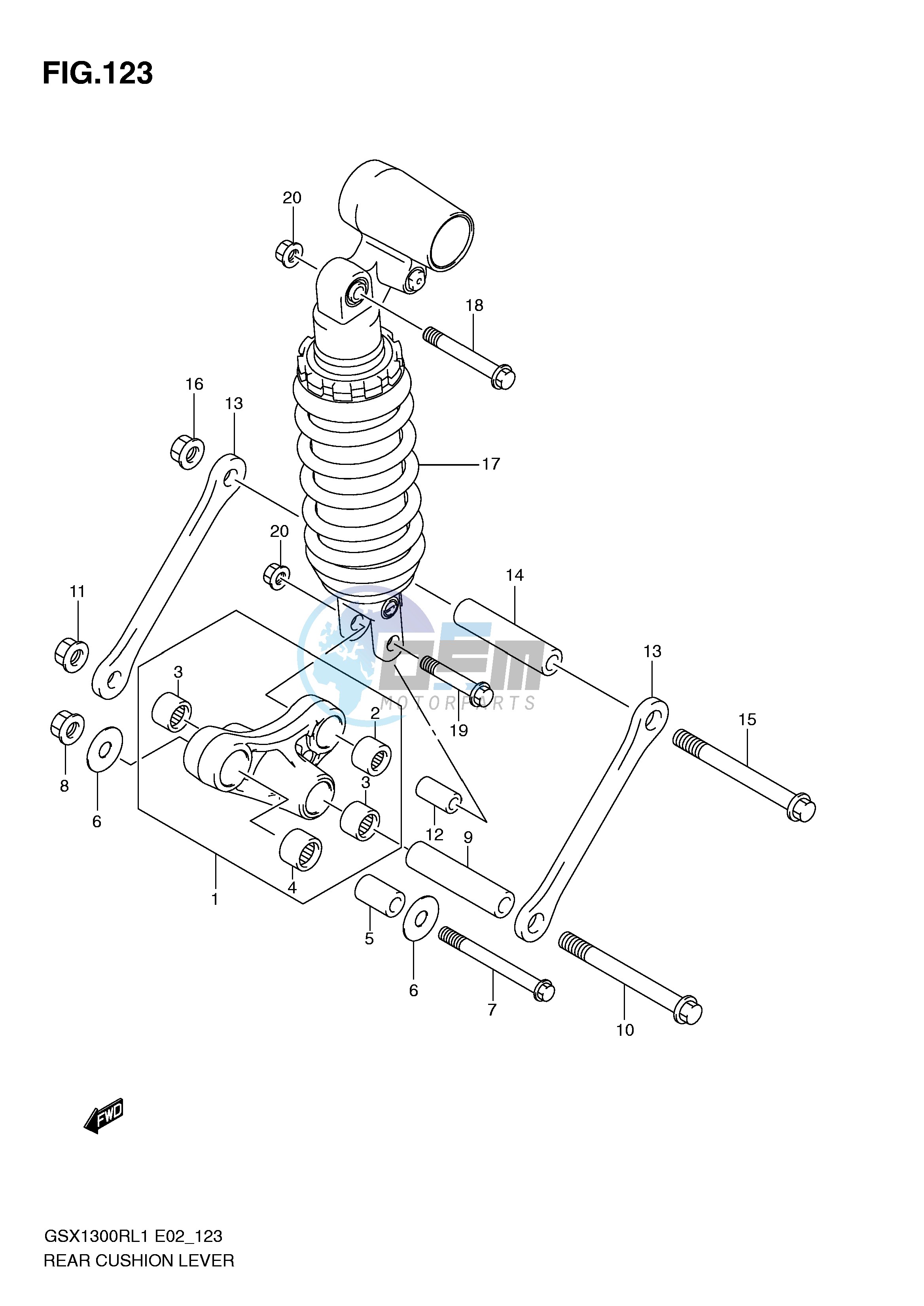 REAR CUSHION LEVER (GSX1300RL1 E24)