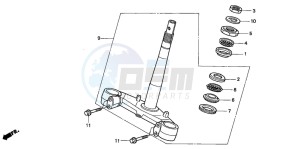 SH125 drawing STEERING STEM