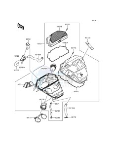 ER-6F EX650EEF XX (EU ME A(FRICA) drawing Air Cleaner