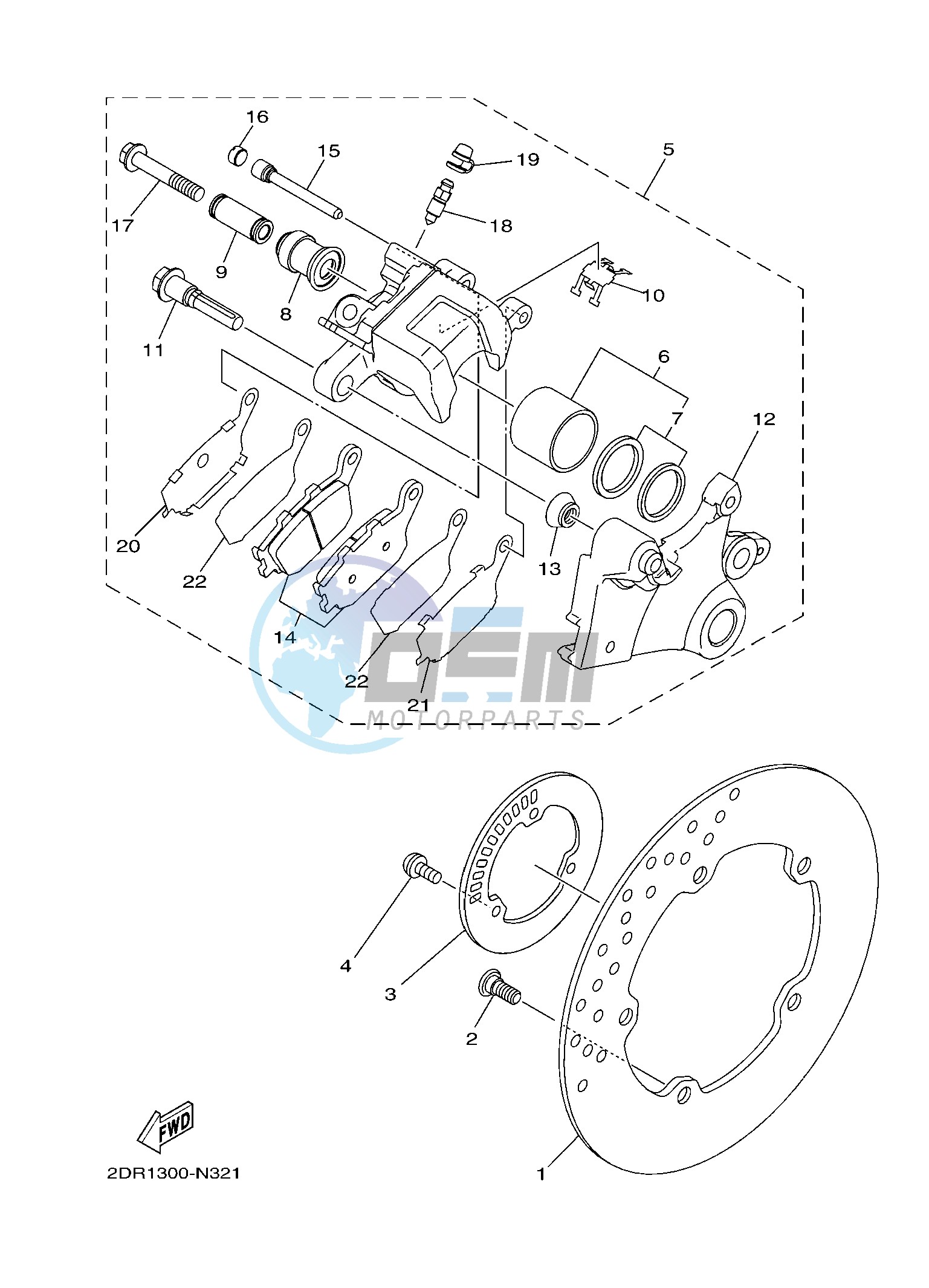 REAR BRAKE CALIPER