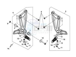 WOLF 125 SBN drawing FOOTREST L / R