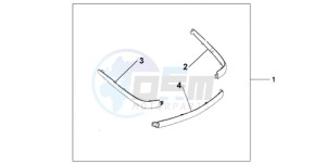 GL1800A UK - (E / MKH) drawing CHROME TRUNK MOUL