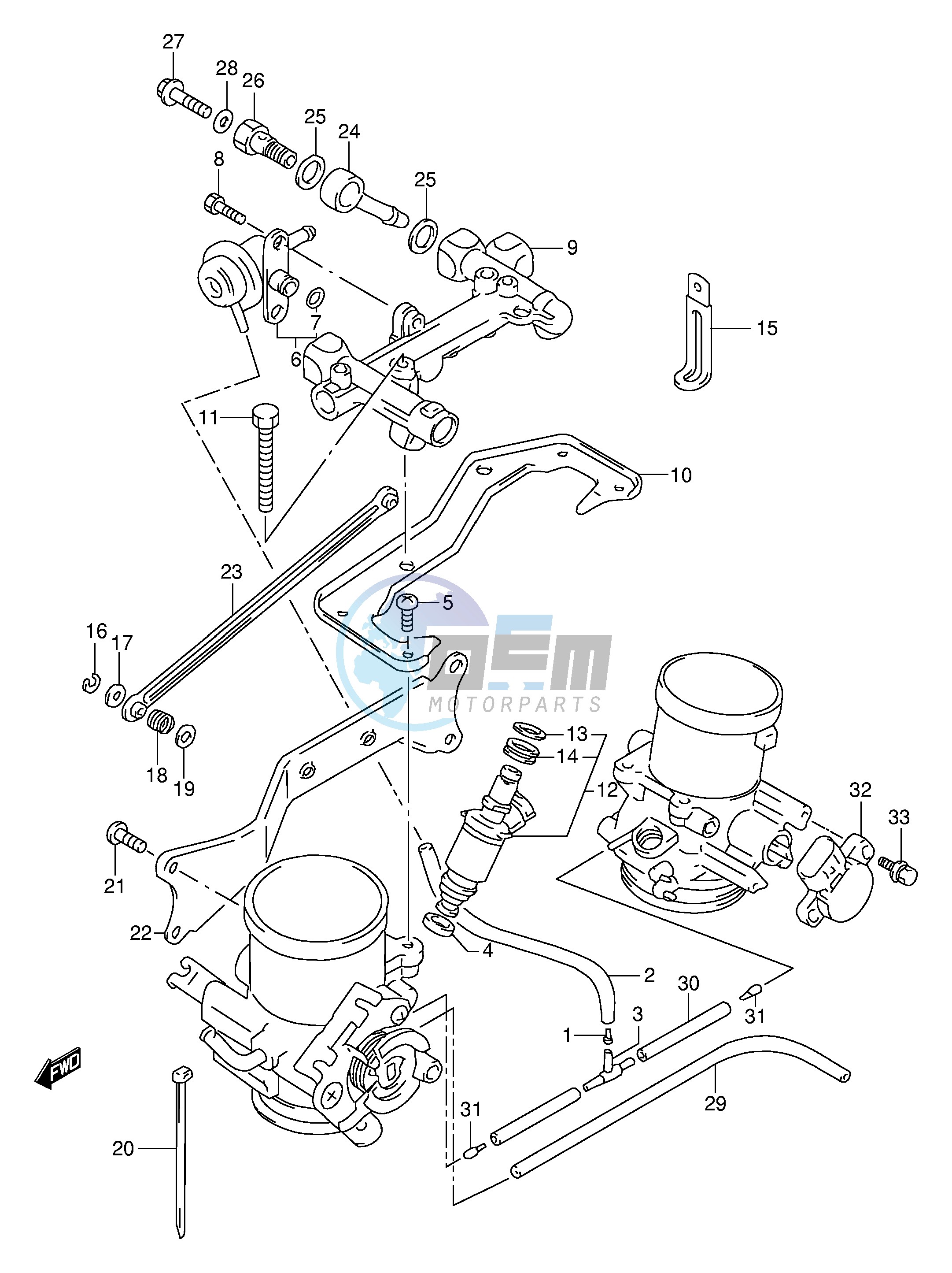 THROTTLE BODY FITTING PARTS