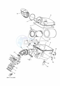 YFM700FWB YFM7NKDXK (B6K7) drawing INTAKE