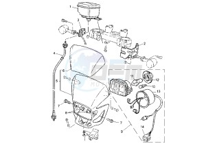 WR F 400 drawing HEADLIGHT-METERS EURO KIT