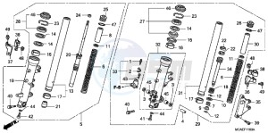 GL1800G GOLDWING 2ED drawing FRONT FORK