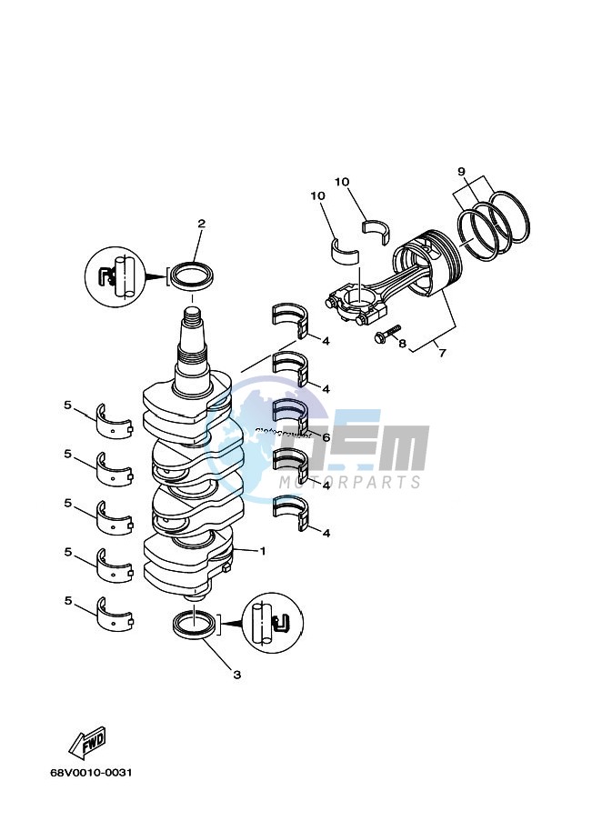 CRANKSHAFT--PISTON