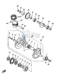 TT A 350 drawing CRANKSHAFT AND PISTON