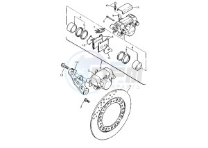 YZF R THUNDER CAT 600 drawing REAR BRAKE CALIPER