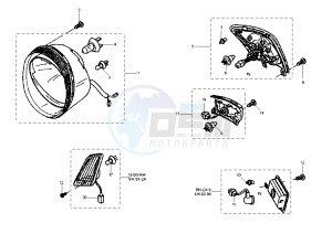 GRANTURISMO 125-200 drawing Head lamp - Blinkers