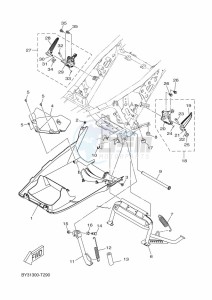 CZD300-A XMAX 300 (BY37) drawing STAND & FOOTREST