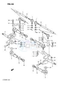 LT250R (E28) drawing TIE ROD (MODEL H J K L M N)