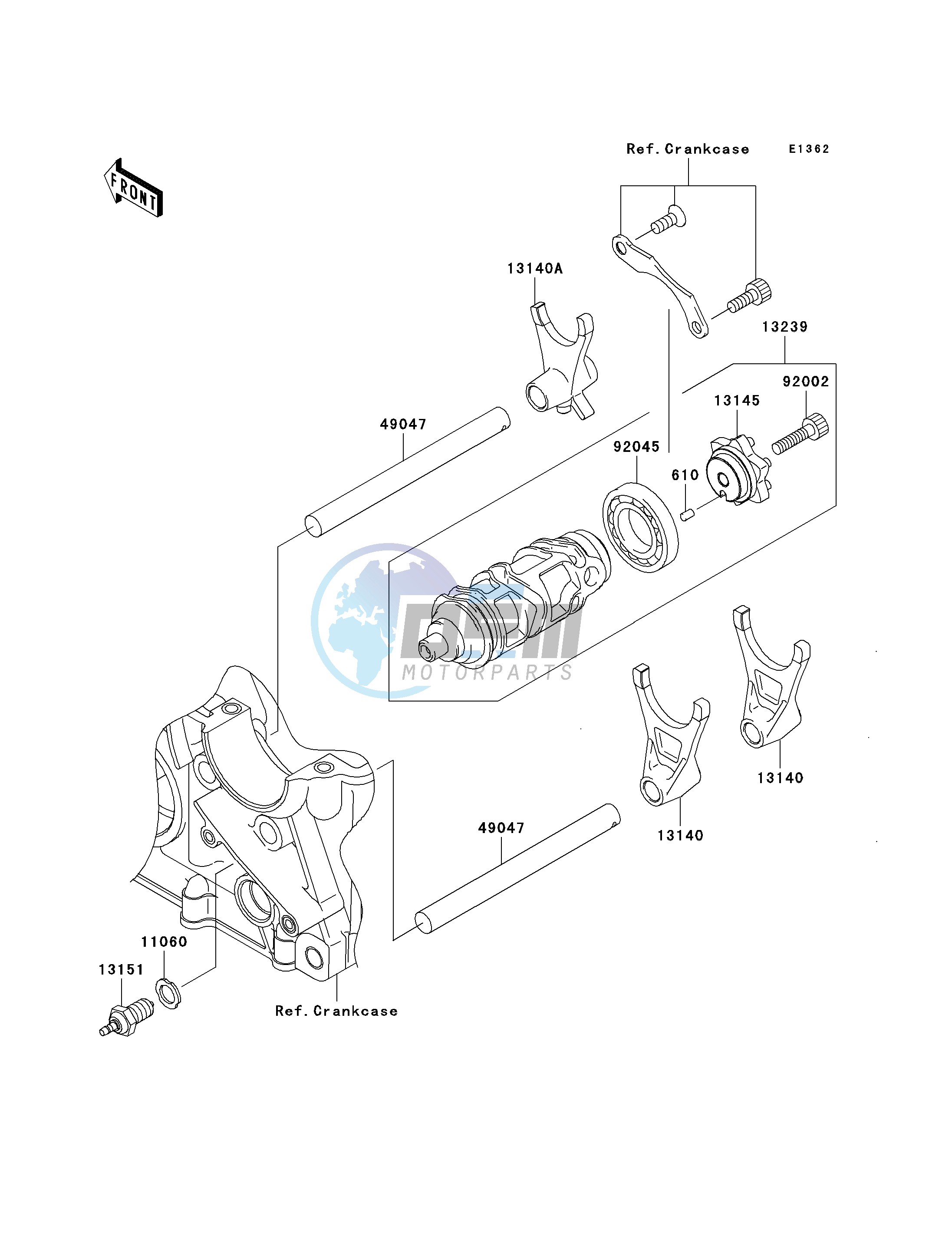 GEAR CHANGE DRUM_SHIFT FORK-- S- -