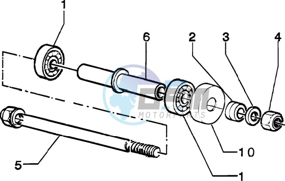 Front wheel component parts