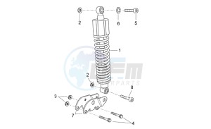 Atlantic 125-250 drawing Rear Shock absorber