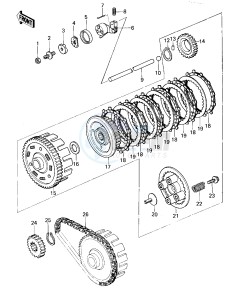 KZ 400 A B (A1-B2) drawing CLUTCH