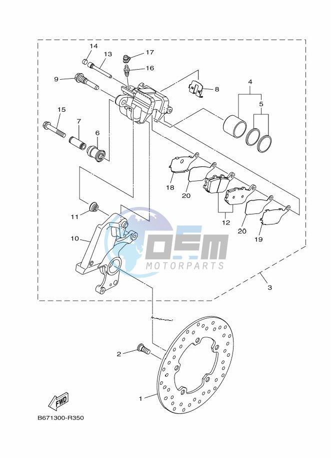 REAR BRAKE CALIPER