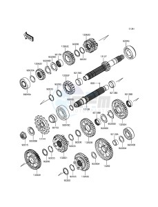 NINJA ZX-10R ABS ZX1000KFF FR XX (EU ME A(FRICA) drawing Transmission