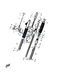 W1 W2 TT SS [COMMANDER) (TT-SS ) 650 [COMMANDER) drawing FRONT FORK -- W1_W1SS_W2SS- - -- -F_NO.6868- -