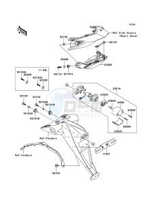 Z750_ABS ZR750M7F GB XX (EU ME A(FRICA) drawing Taillight(s)