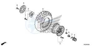 TRX420TE1E TRX420 ED drawing FRONT WHEEL