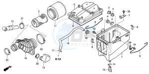 TRX450ER drawing AIR CLEANER (TRX450R4,5)