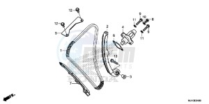 CBR500RF CBR500R UK - (E) drawing CAM CHAIN/ TENSIONER