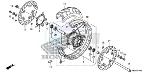 VFR1200XD CrossTourer - VFR1200X Dual Clutch 2ED - (2ED) drawing FRONT WHEEL