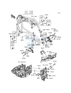 NINJA H2 ZX1000NGF XX (EU ME A(FRICA) drawing Frame Fittings