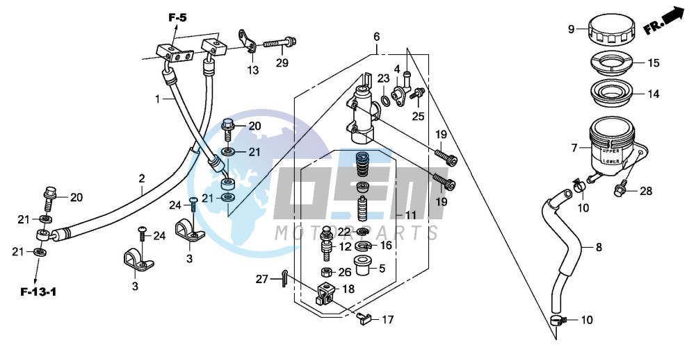 REAR BRAKE MASTER CYLINDER (CB600FA)