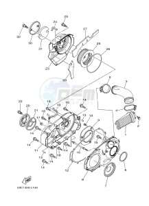 XP500A T-MAX T-MAX 500 (59CD) drawing CRANKCASE COVER 2