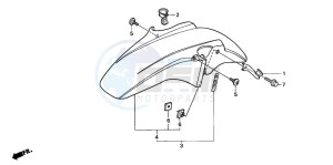 CBF600S drawing FRONT FENDER