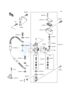 KX 125 H [KX125] (H1-H2) [KX125] drawing REAR MASTER CYLINDER