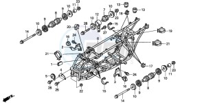 TRX350TM FOURTRAX drawing FRAME BODY