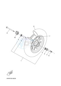 CW50 BW'S (5WWU) drawing FRONT WHEEL