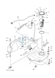 YFM700FWAD YFM70GPHJ GRIZZLY 700 EPS (B1AG) drawing FUEL TANK