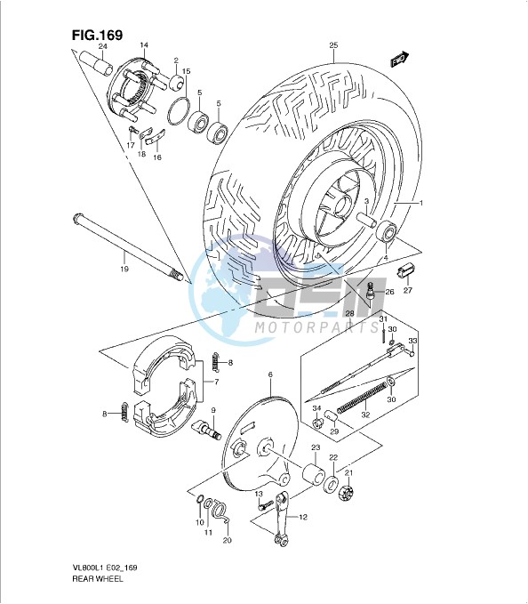 REAR WHEEL (VL800CUEL1 E19)