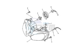 YZF R6 600 drawing HEADLIGHT