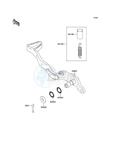 KLX250 KLX250SDF XX (EU ME A(FRICA) drawing Brake Pedal