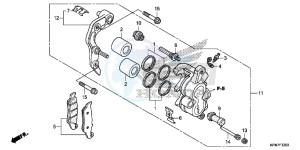 CRF250RE CRF250R Europe Direct - (ED) drawing FRONT BRAKE CALIPER