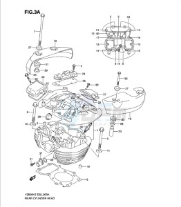 VZ800K9 drawing REAR CYLINDER HEAD (MODEL K9)