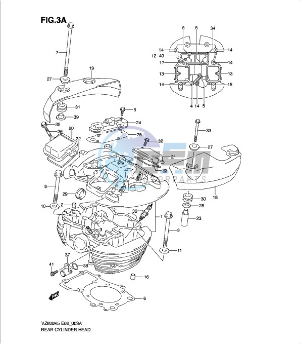 REAR CYLINDER HEAD (MODEL K9)