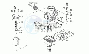 65 GT 650 drawing Carburettors