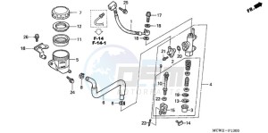 VFR800A9 UK - (E / ABS MME) drawing RR. BRAKE MASTER CYLINDER