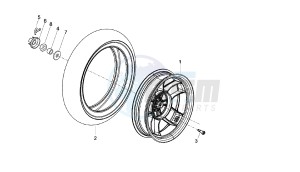 VARIANT SPORT - 125 CC VTHSG000 4T E3 drawing REAR WHEEL