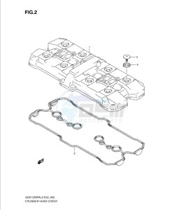 GSX1250 FA drawing CYLINDER HEAD COVER